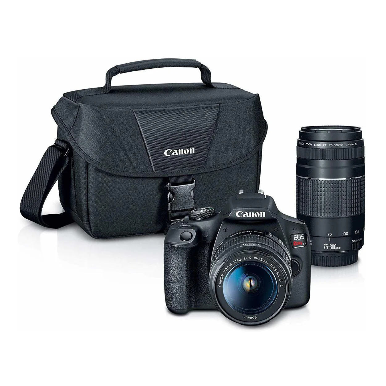 Canon EOS Rebel T7 DSLR Camera and EF 75-300mm Double Zoom Lens Kit Bundle - Image 2