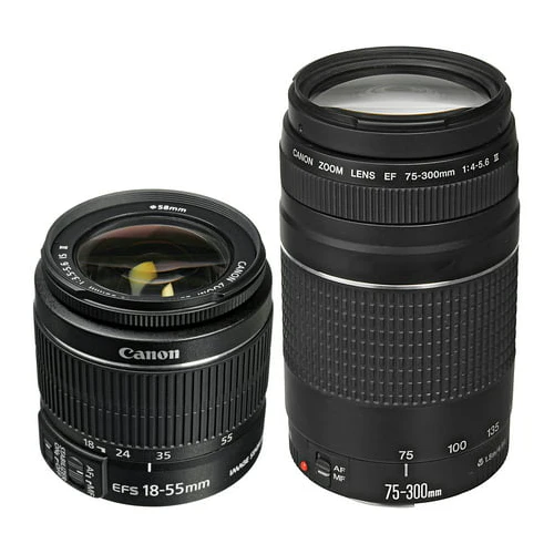 Canon EOS Rebel T7 DSLR Camera EF-S 18-55mm and EF 75-300mm Double Zoom Lens Kit - Image 5