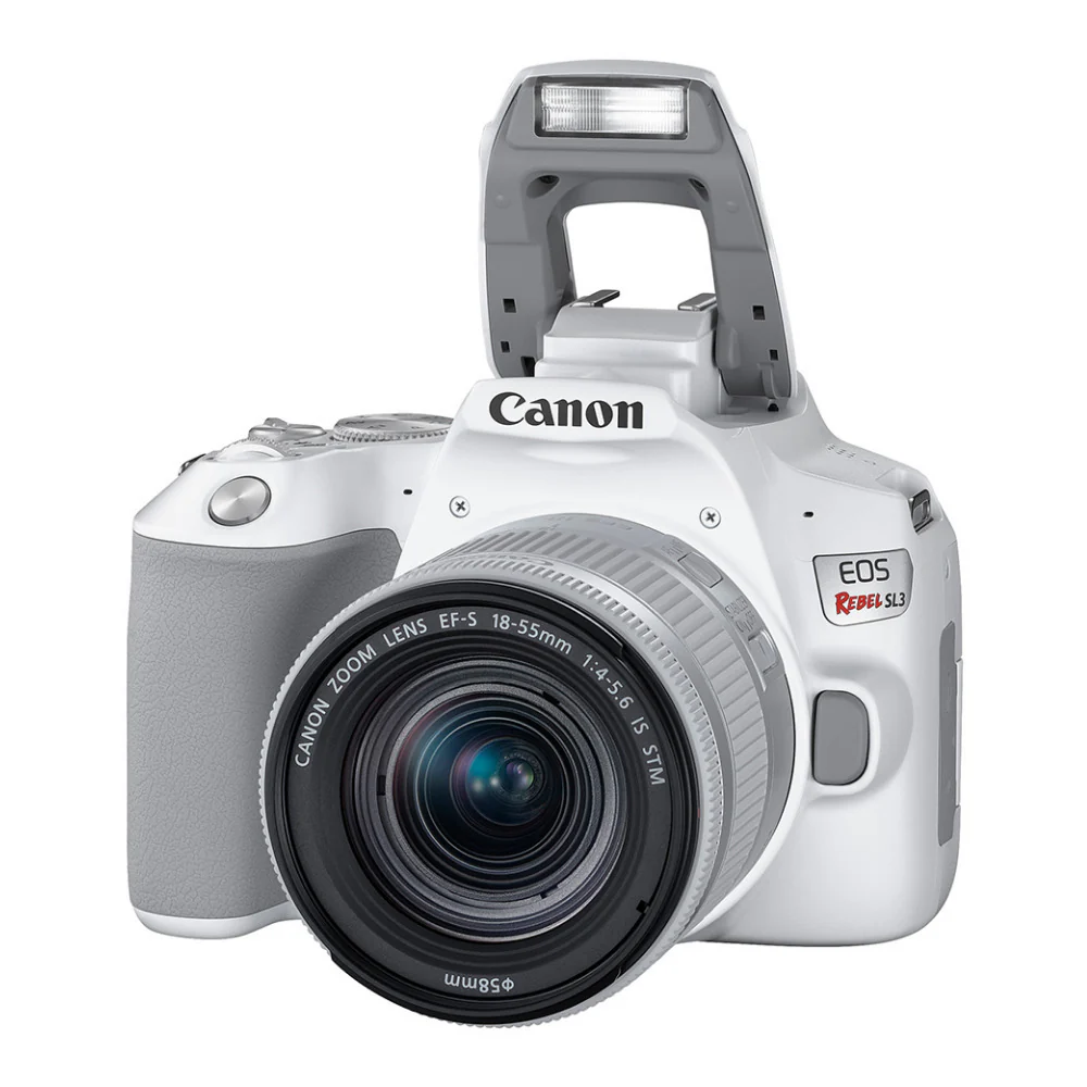 Canon EOS Rebel SL3 DSLR Camera with EF-S 18-55mm f/4-5.6 IS STM Lens (White) - Image 7