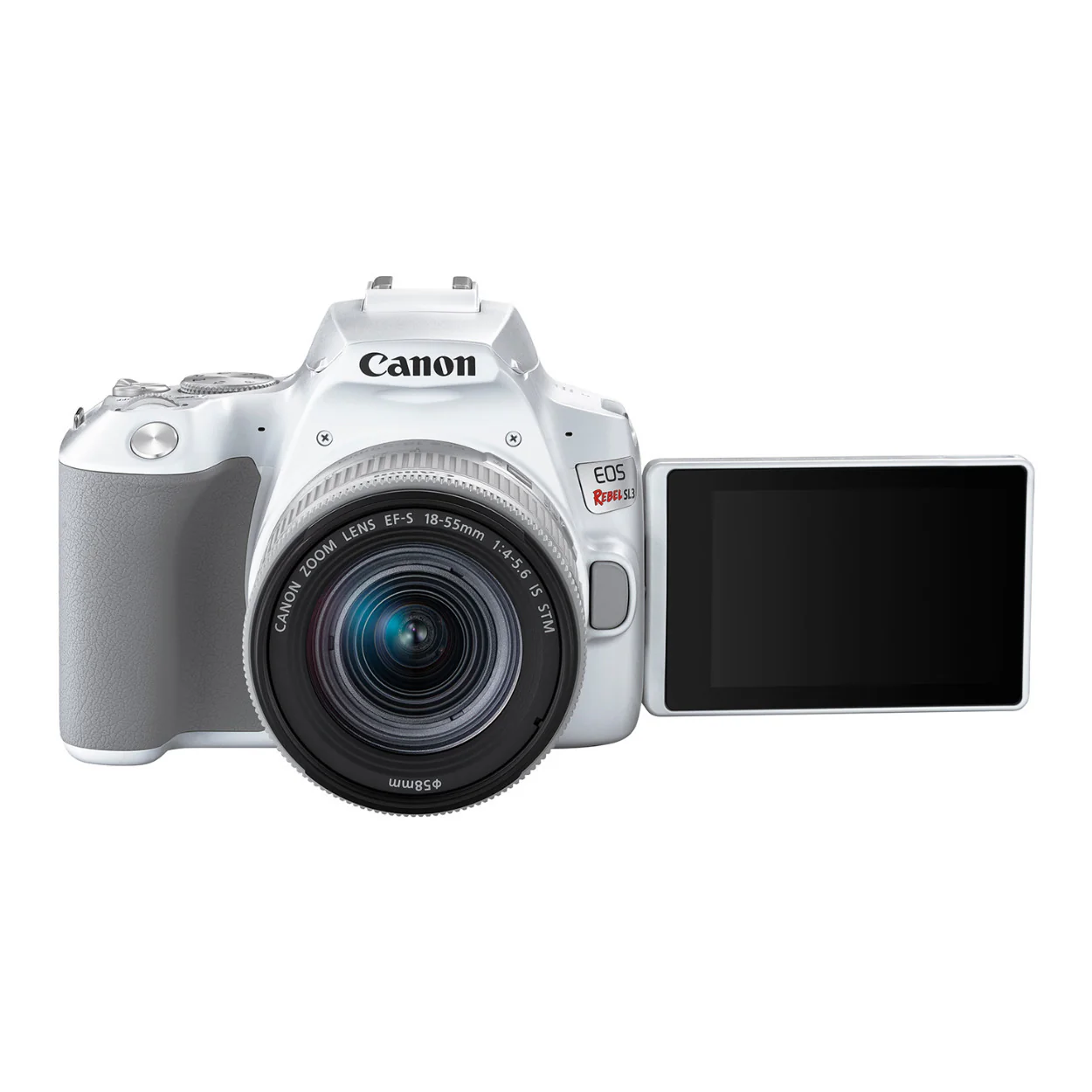 Canon EOS Rebel SL3 DSLR Camera with EF-S 18-55mm f/4-5.6 IS STM Lens (White) - Image 8