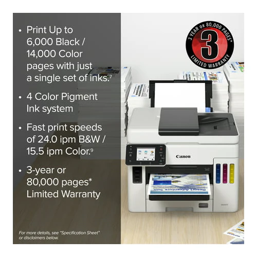 Canon Maxify GX7021 Wireless MegaTank All-In-One Color Printer - Image 12