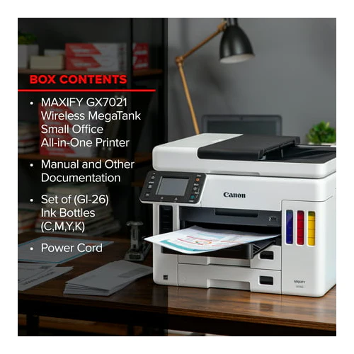 Canon Maxify GX7021 Wireless MegaTank All-In-One Color Printer - Image 5