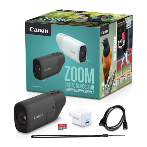 Canon ZOOM Digital Monocular with USB charger and microSD Card (Black) - Image 10