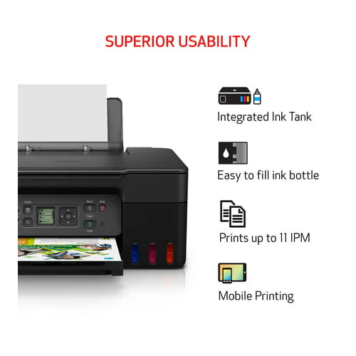 Canon PIXMA G3270 MegaTank All-in-One Wireless Color Printer with Integrated Ink Tanks (Black) - Image 14