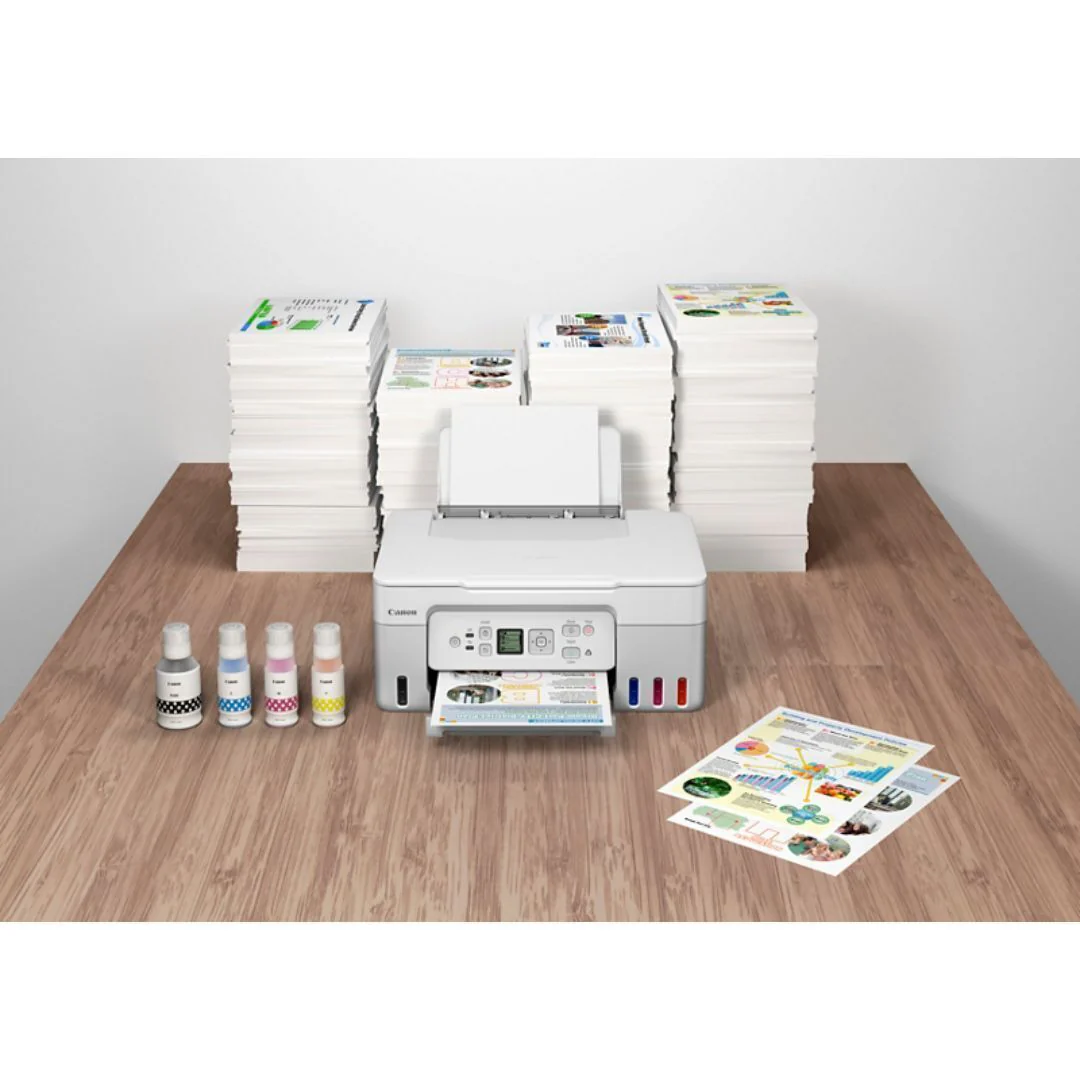 Canon PIXMA G3270 MegaTank All-in-One Wireless Inkjet Color Printer (White) - Image 7