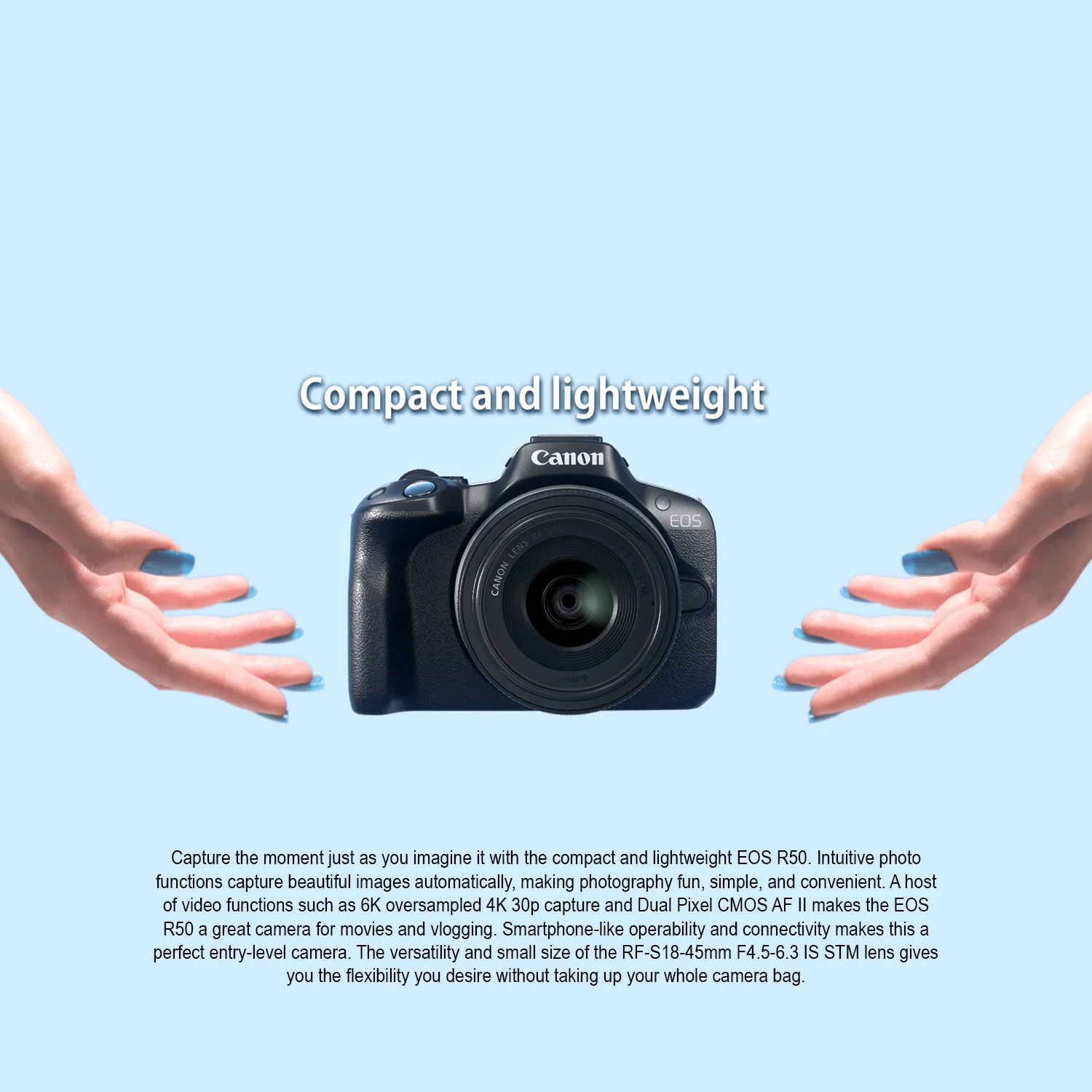 Canon EOS R50 Mirrorless Camera with 18-45mm Lens (Black) - Image 12