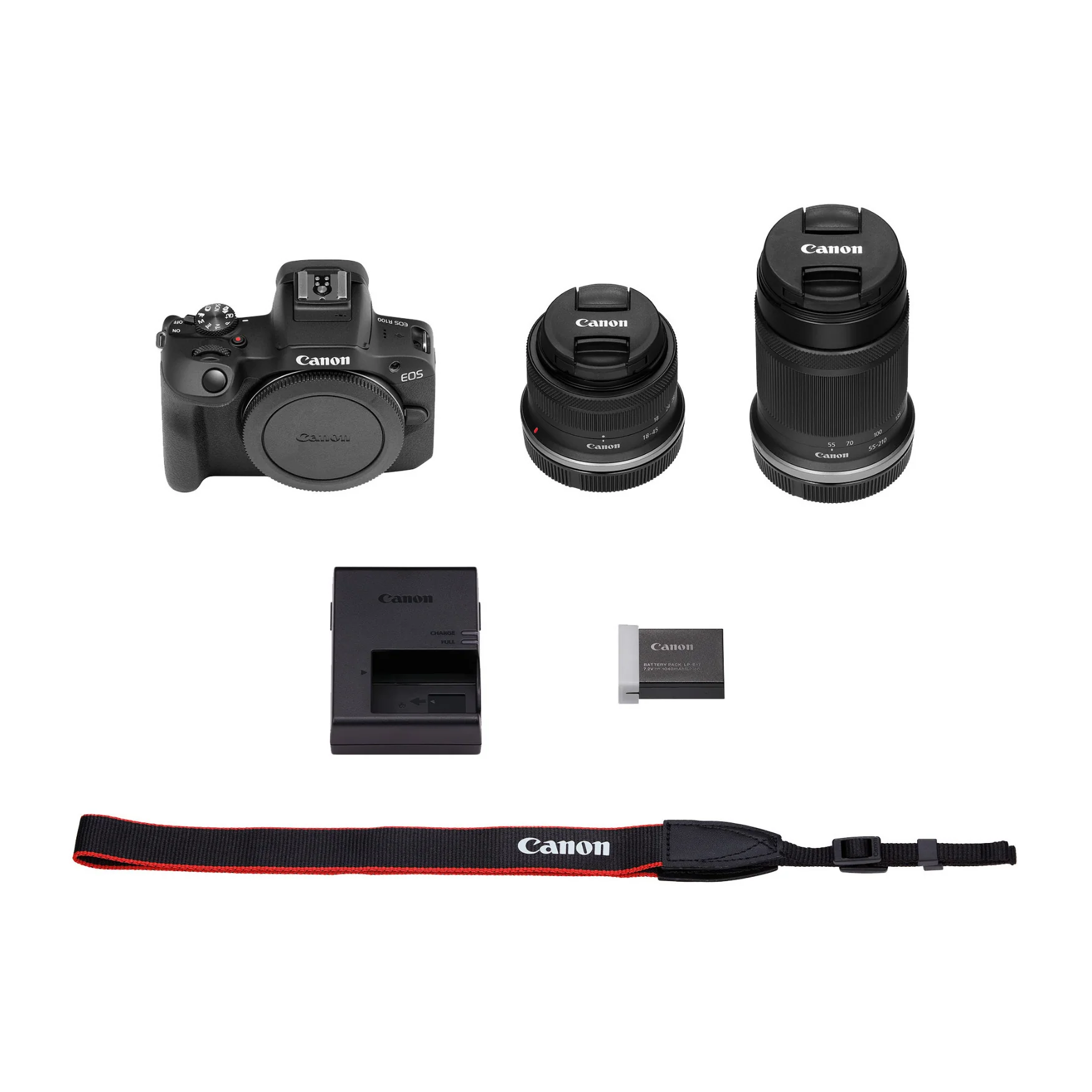 Canon EOS R100 Mirrorless Camera with 18-45mm and 55-210mm Lenses - Image 6