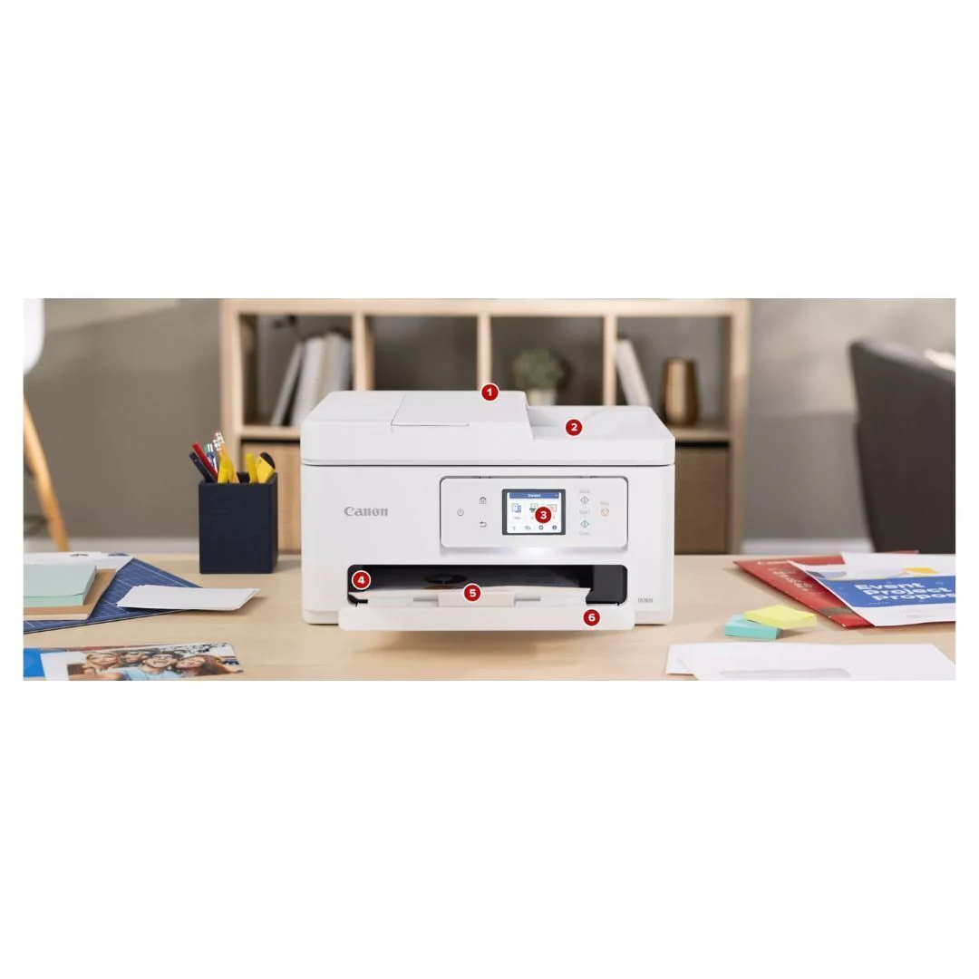 Canon Pixma TR7820 Wireless Home All-In-One Printer with Auto Document Feeder (White) - Image 6