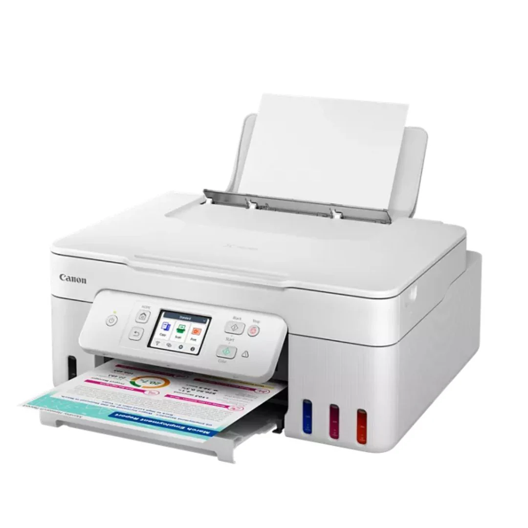 Canon MegaTank PIXMA G3290 Wireless 3-In-1 Printer with 100-Sheet Rear Paper Tray (White) - Image 5