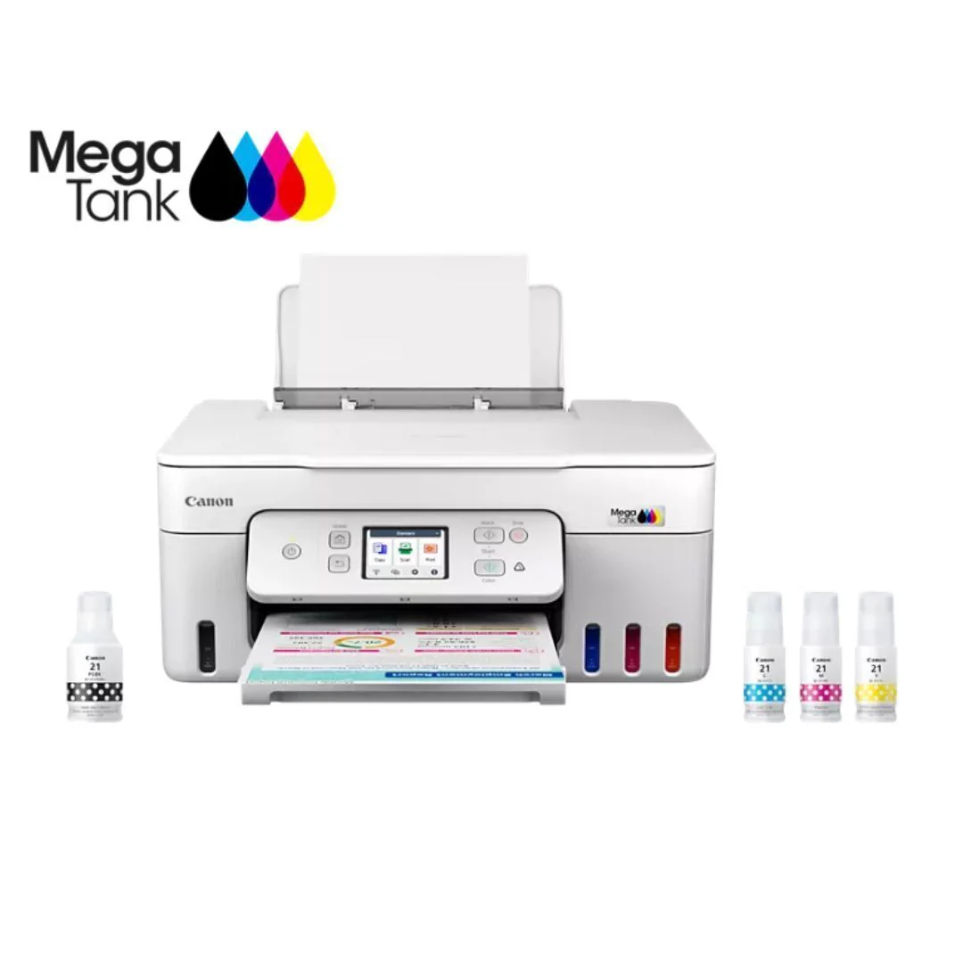 Canon MegaTank PIXMA G3290 Wireless 3-In-1 Printer with 100-Sheet Rear Paper Tray (White) - Image 7