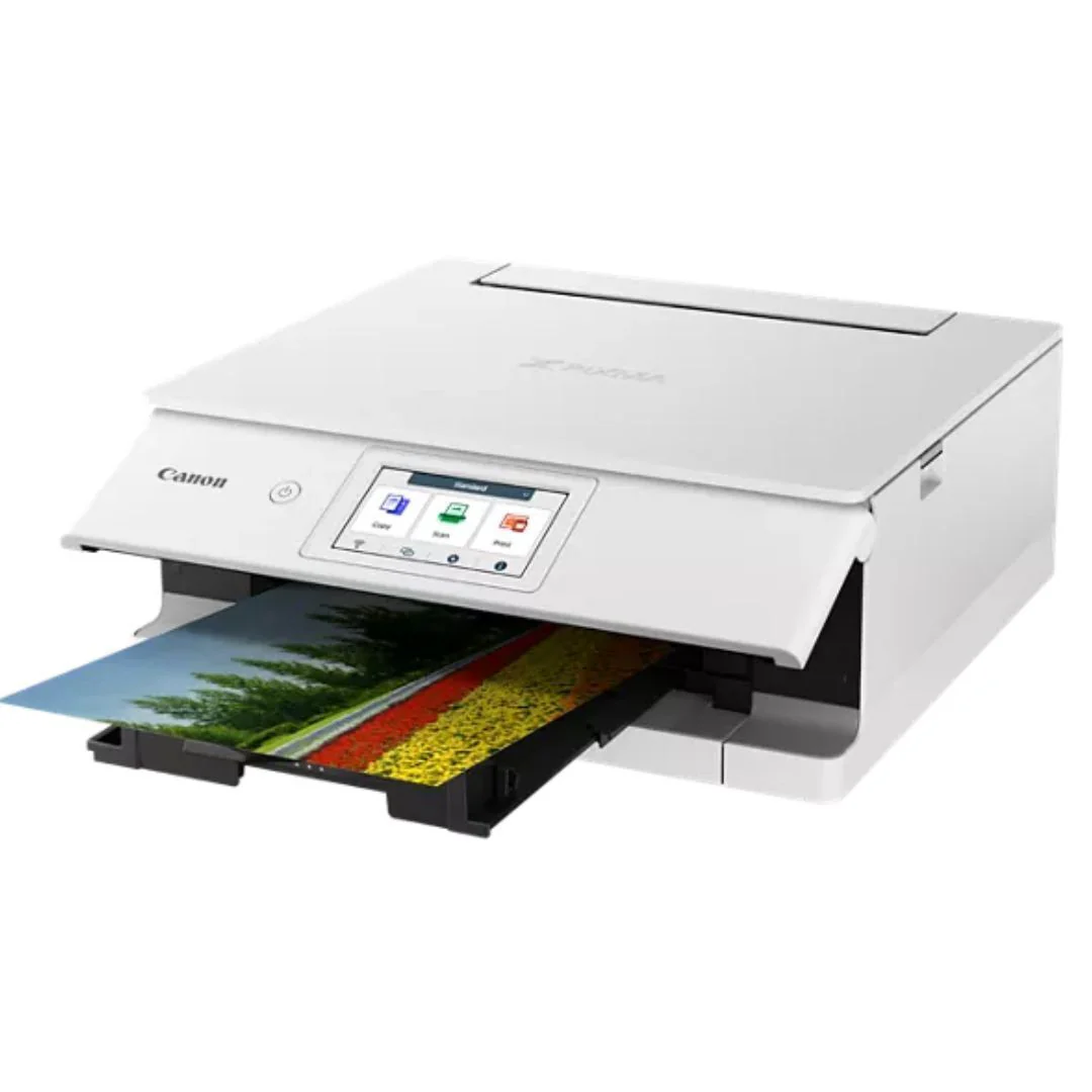 Canon PIXMA TS8820 Wireless 3-In-1 Home Printer with 4.3-Inch Color LCD Touchscreen (White) - Image 4