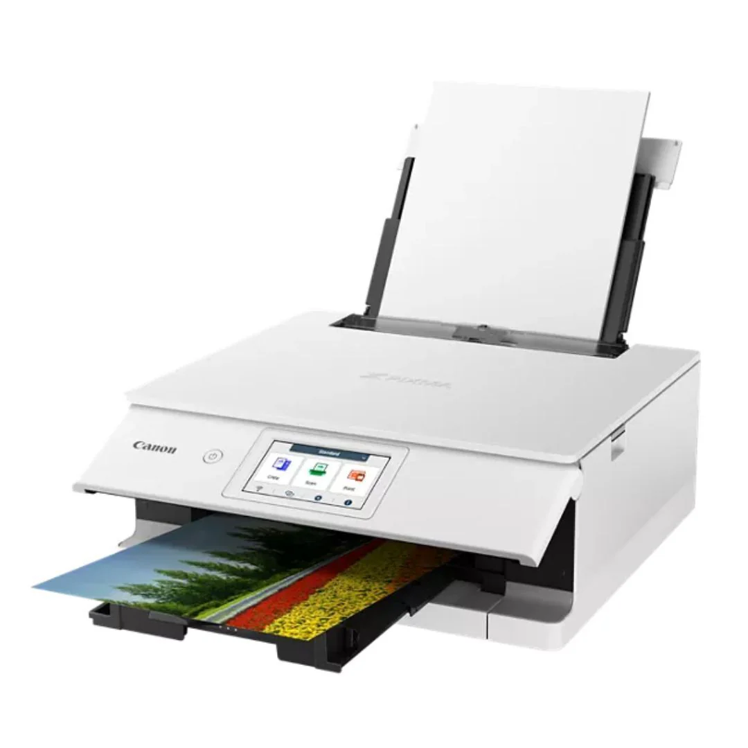 Canon PIXMA TS8820 Wireless 3-In-1 Home Printer with 4.3-Inch Color LCD Touchscreen (White) - Image 5
