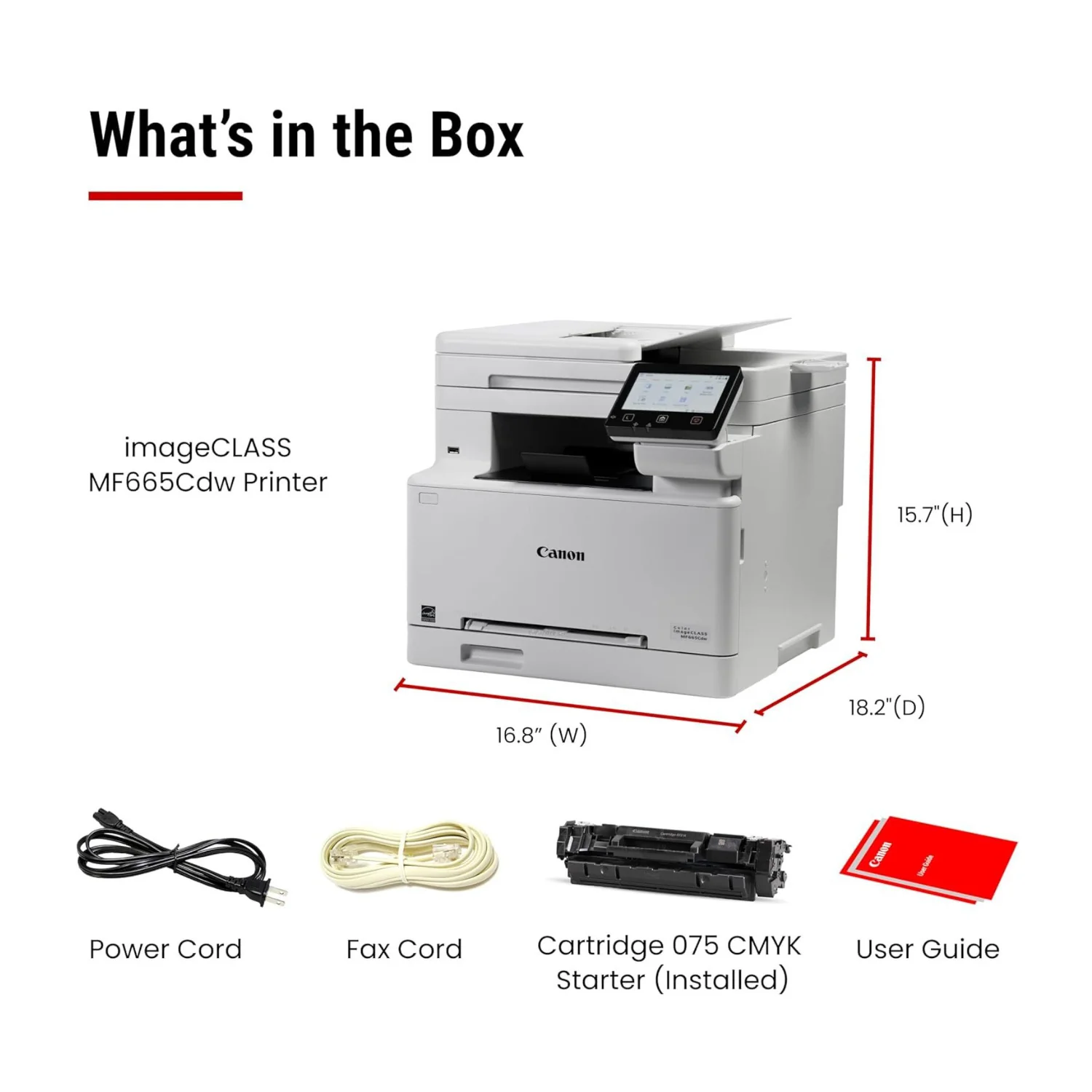 Canon imageCLASS MF665Cdw Color Laser Printer with Wireless Duplex 26ppm (White) - Image 8