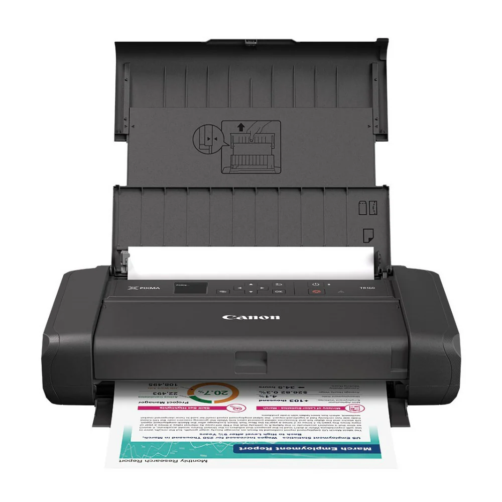 Canon PIXMA TR160 Wireless Portable Printer with Lightweight Body, 5-Color Hybrid Ink System (Black) - Image 3