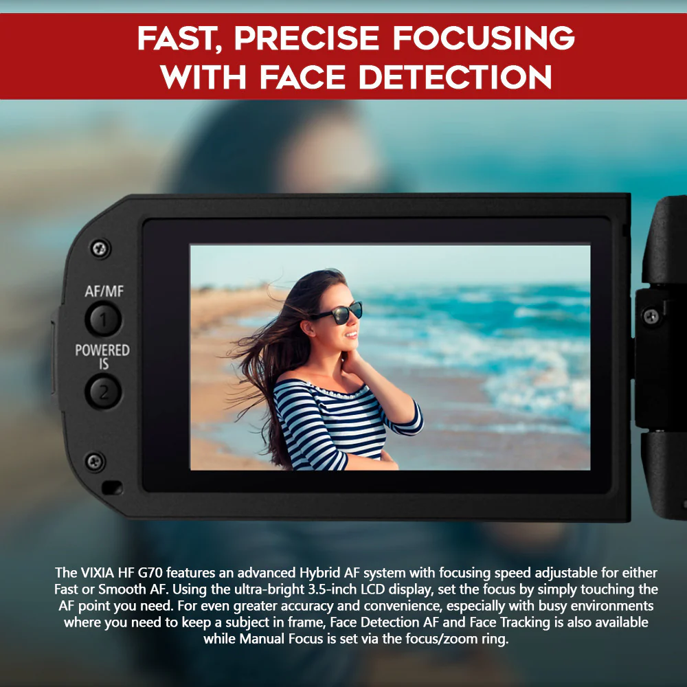 Canon VIXIA HF G70 Camcorder with BP-820 Battery - Image 4