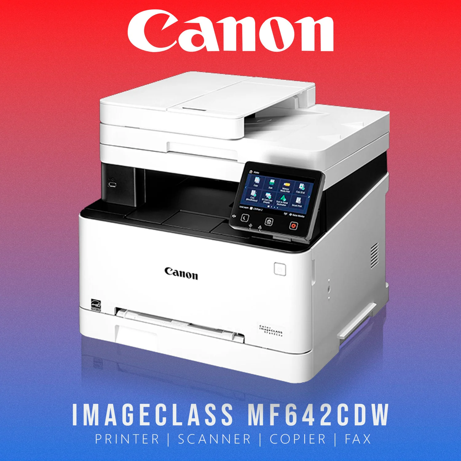 Canon imageCLASS MF642Cdw Color Laser Printer with Toner Bundle (Certified Refurbished) - Image 2