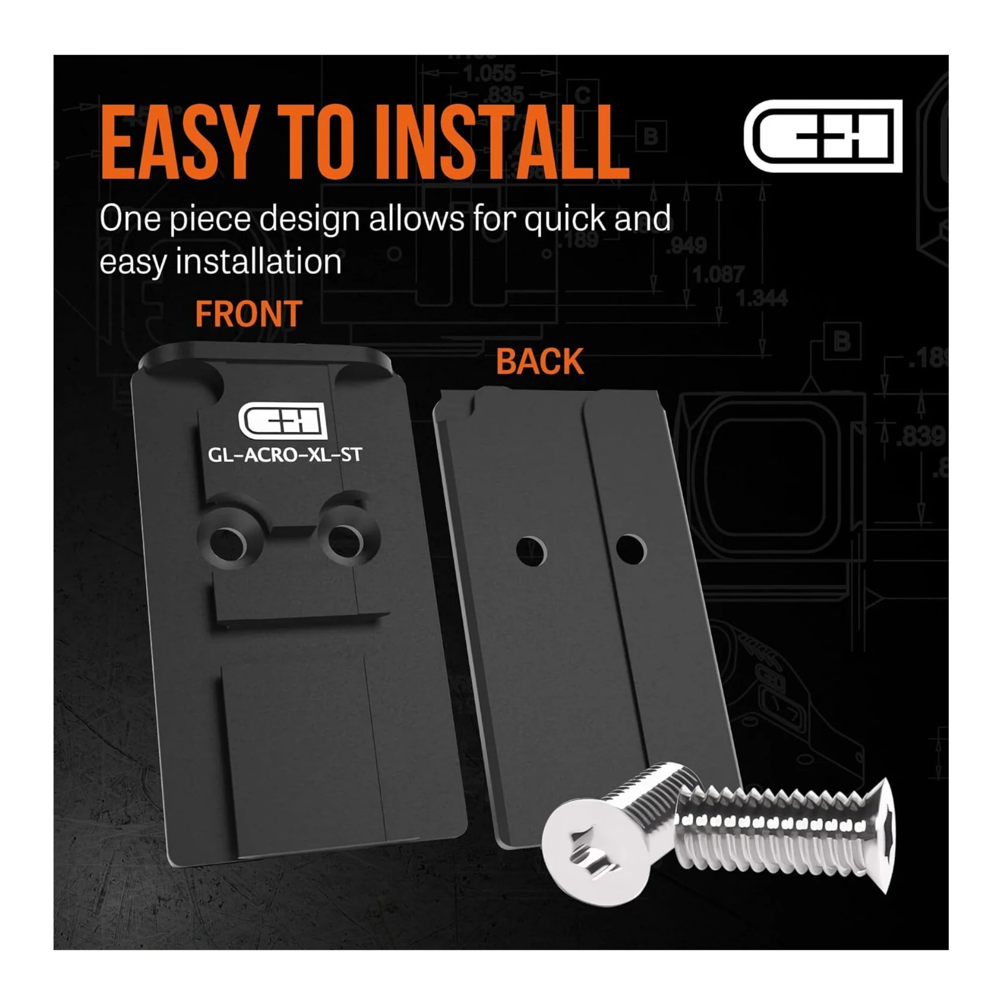 C+H Precision Optics Adapter Plate for Glock MOS - Compatible with Aimpoint Acro - Image 7