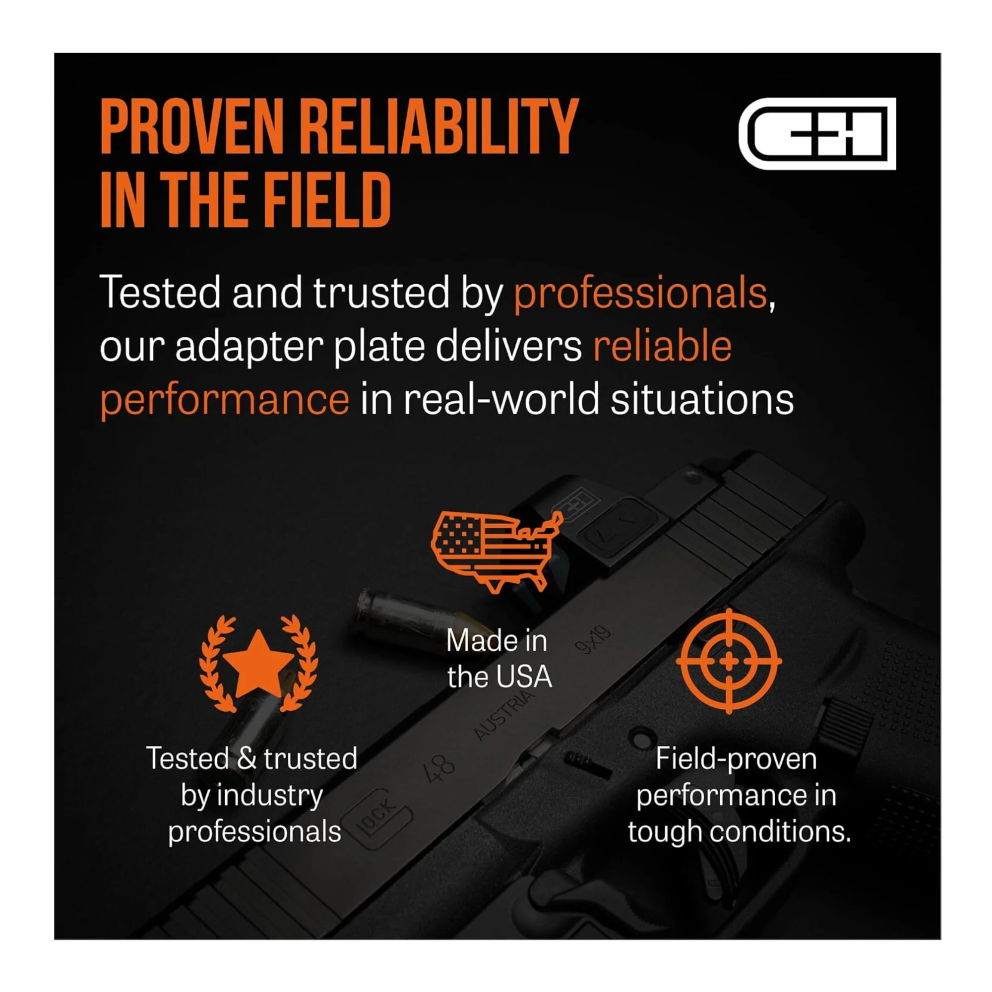 C+H Optics MOS Adapter Plate for G17 G19 MOS, Trijicon RMR/SRO, Holosun - Image 8