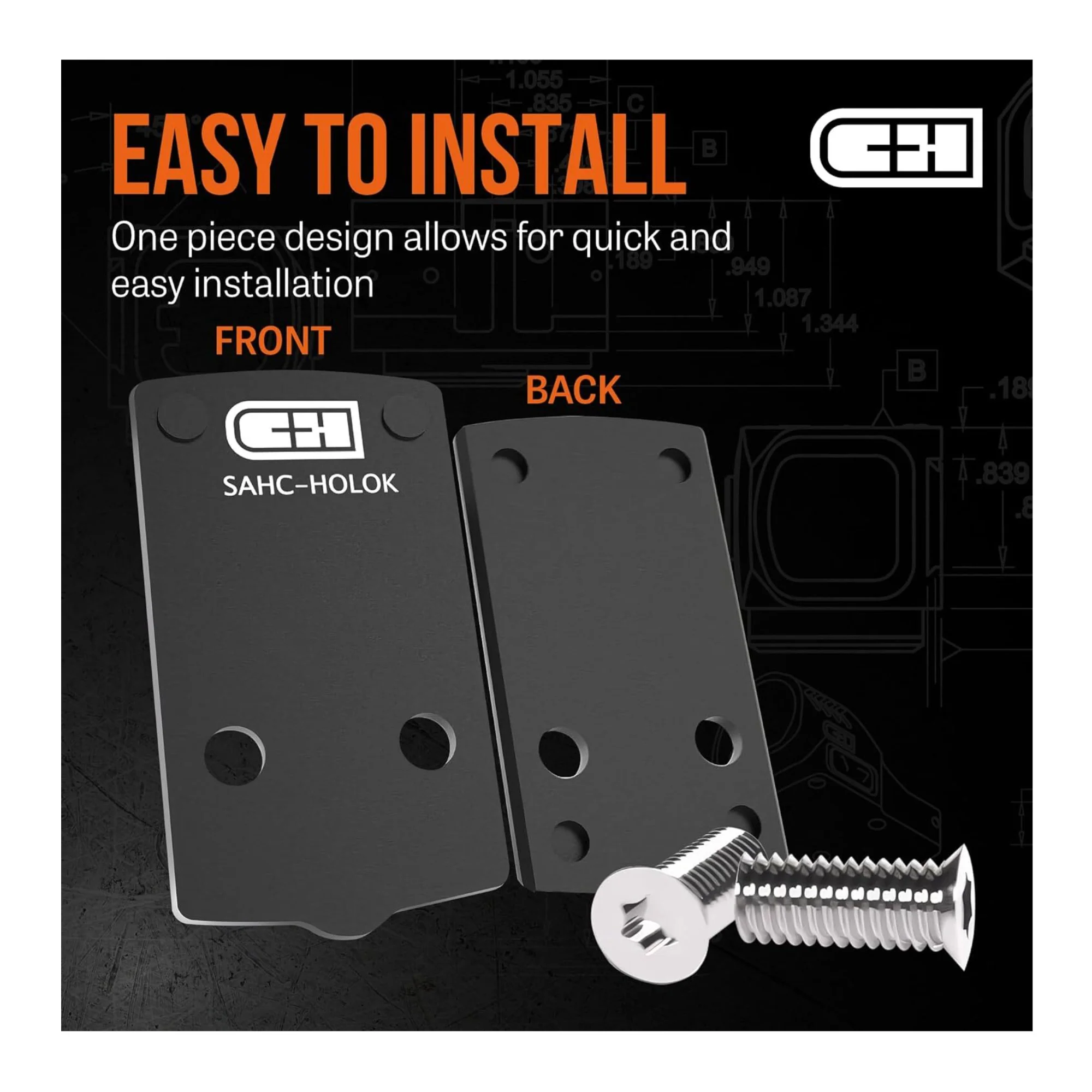 C+H Precision Red Dot Mounting Plate for Springfield Armory Hellcat and Holosun - Image 6