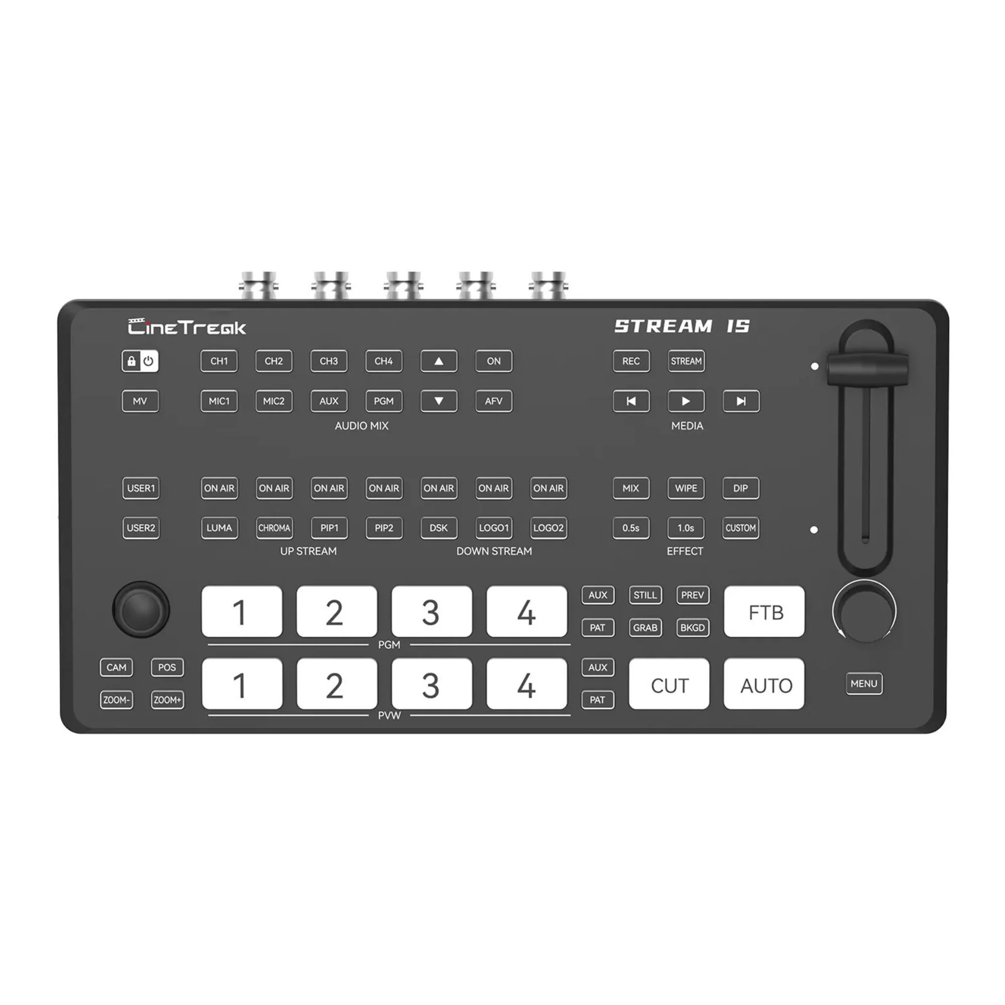 CineTreak STREAM 1S Video Switcher with PTZ Camera Control (4 SDI + 1 HDMI) - Image 2