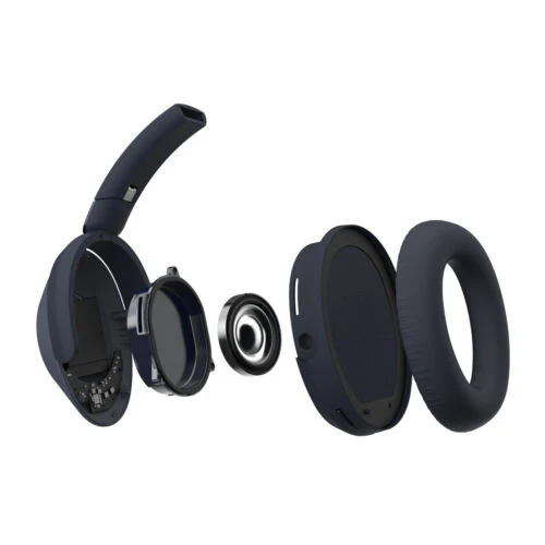 Cleer Audio Alpha Noise Canceling Hi-Res Audio Bluetooth 5.1 Over-Ear Headphones (Midnight Blue) - Image 3