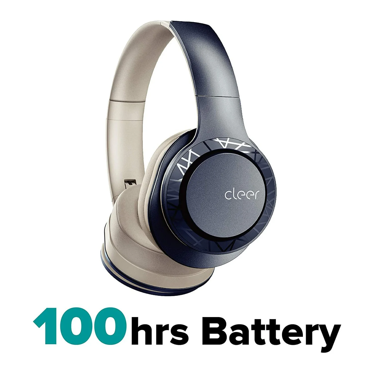Cleer Audio Enduro 100 Bluetooth Wireless Headphones with Up To 100-Hours of Battery (Navy Blue) - Image 2