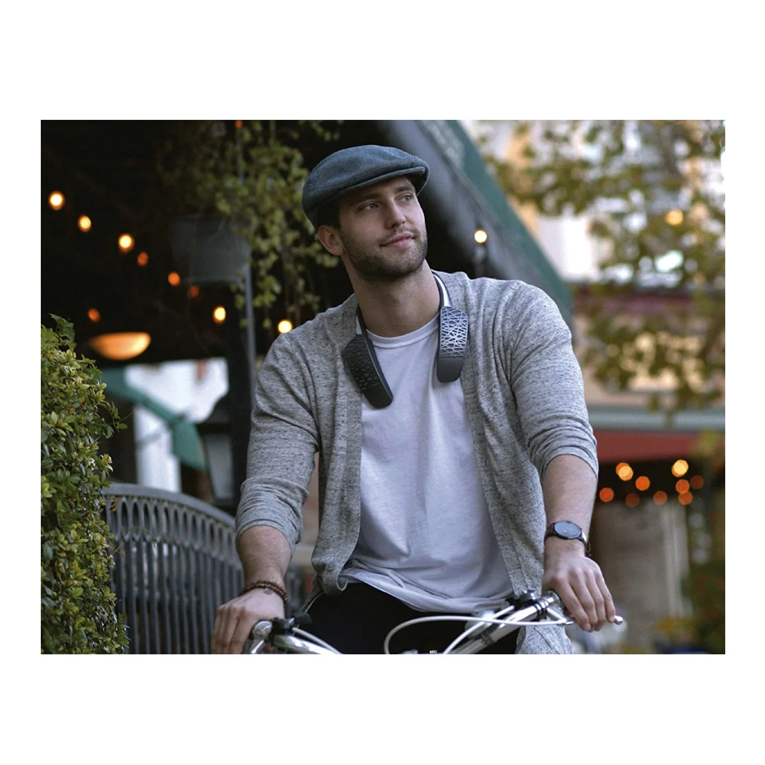 Cleer Halo Wireless Bluetooth Wearable Neck Speaker with Google Assistant (Gray) - Image 2