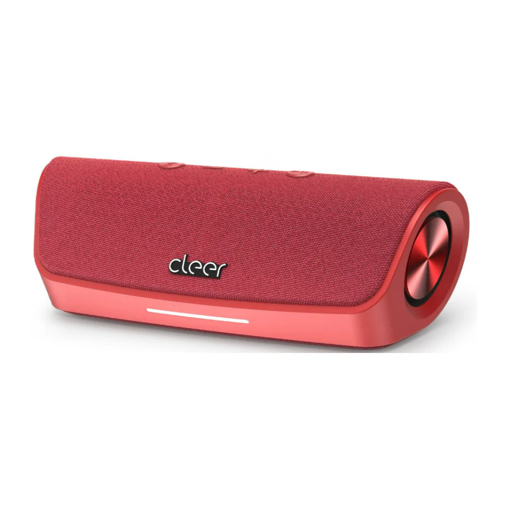 Cleer Audio Scene Water-Resistant Portable Bluetooth Speaker with Built-In Microphone (Red) - Image 3