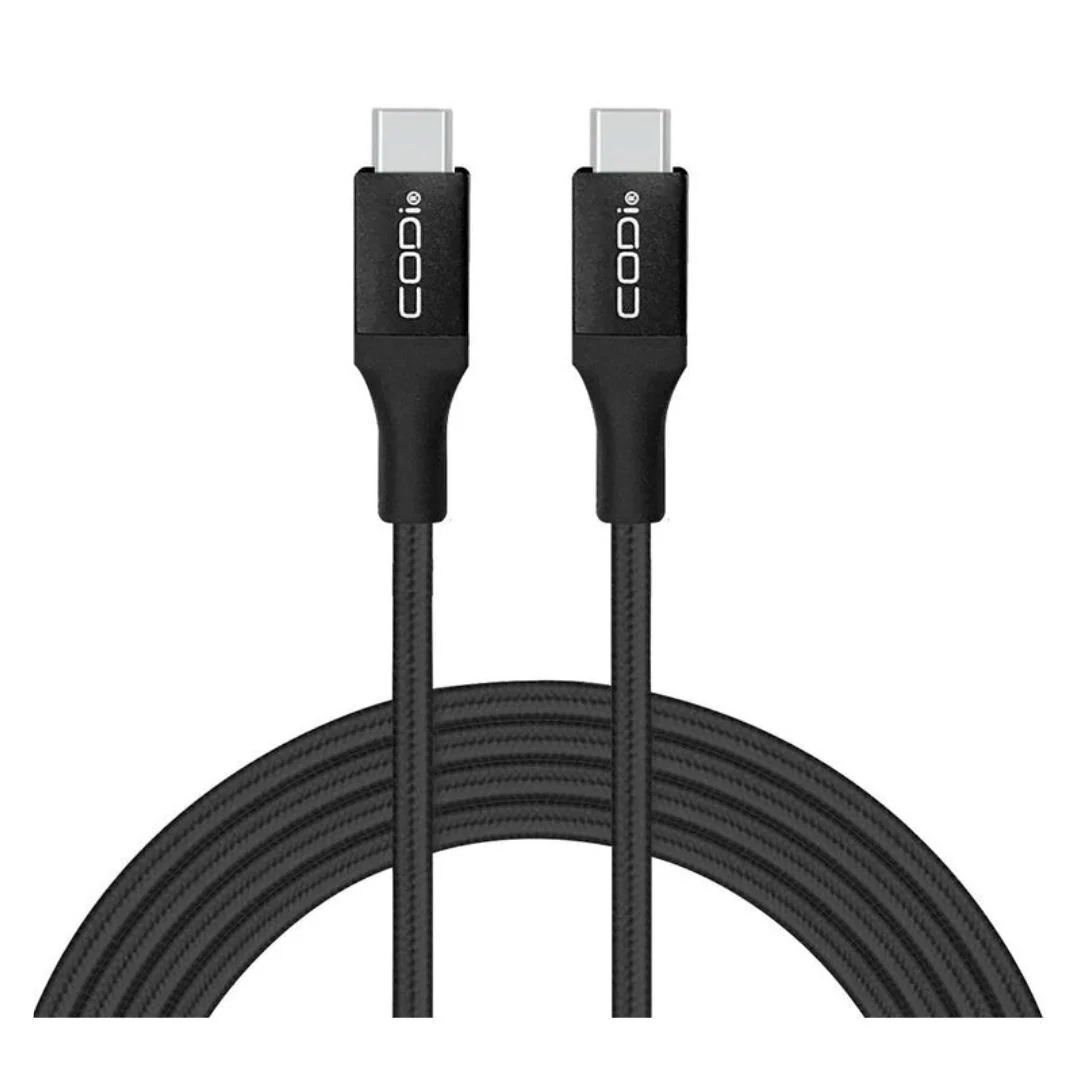 CODi 6-Feet Braided Nylon USB-C to USB-C Charge and Sync Cable with Aluminum Housings