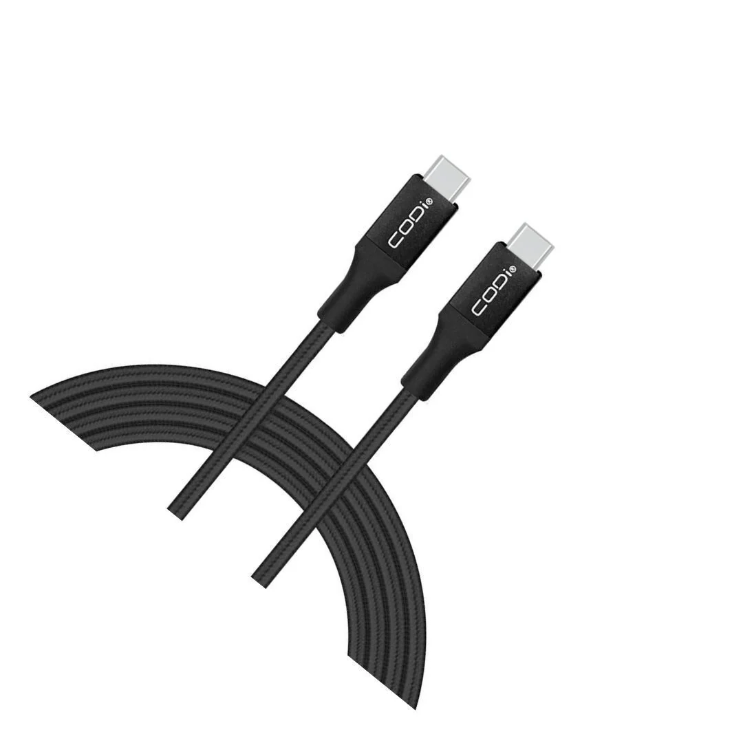 CODi 6-Feet Braided Nylon USB-C to USB-C Charge and Sync Cable with Aluminum Housings - Image 5