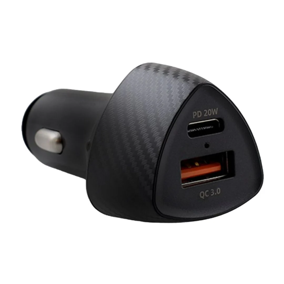 CODi 20W Dual Port Car Charger with USB-C and USB-A Quick Charge 3.0 Outputs (Black) - Image 5