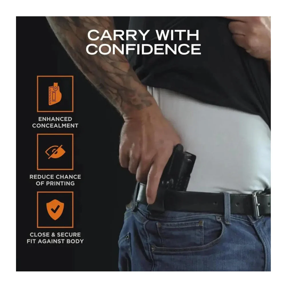 Rounded Holster Fits: Glock 19 19X 23 32 45 (G1-5) Holster Carbon Fiber - Image 4