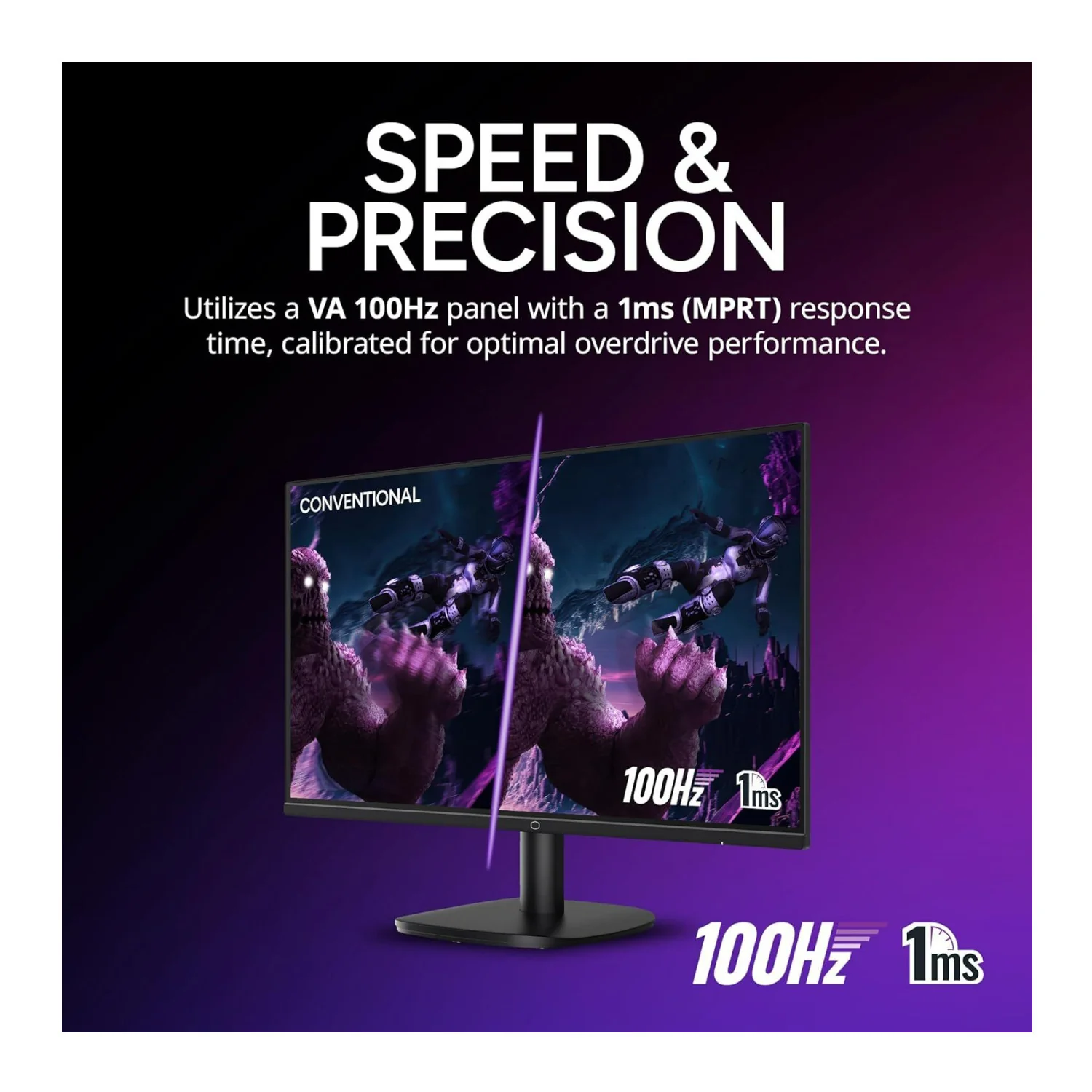Cooler Master GA271 27-Inch WQHD 100Hz 2560 x 1440 PC Monitor with HDR10 and 1ms VA Panel (Black) - Image 4
