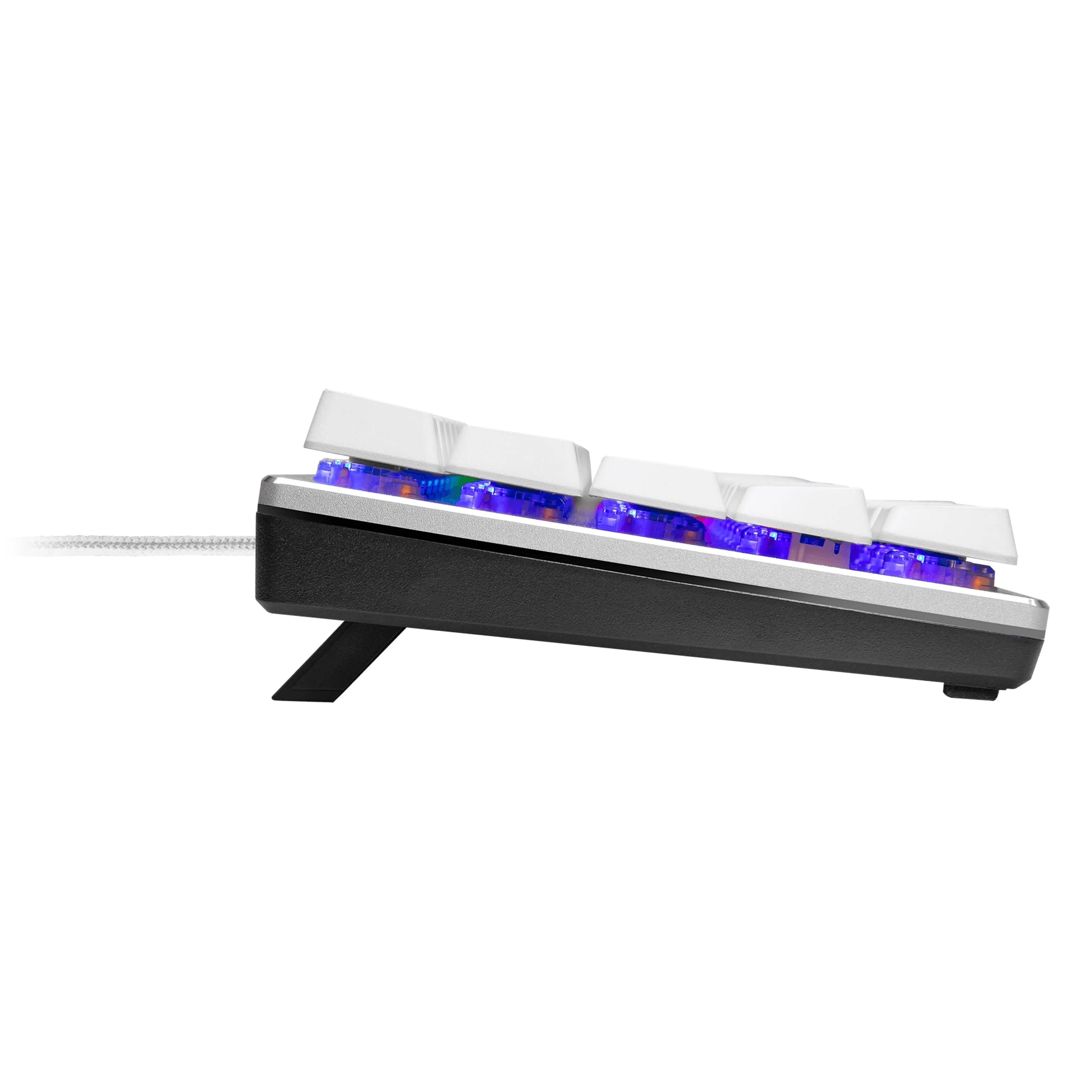 Cooler Master SK620 60% Silver/White Mechanical Low Profile Gaming Keyboard with Tactile Brown Switches, RGB, and USB-C - Image 5