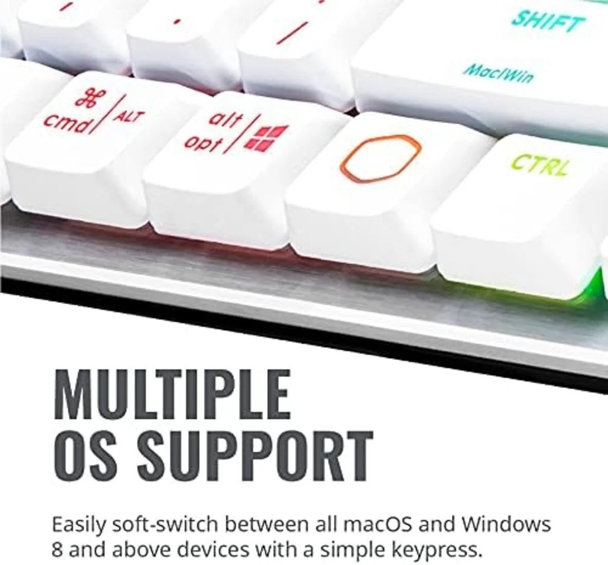 Cooler Master SK652 Full Mechanical Gaming Keyboard with Low Profile Brown Switches (Space Gray) - Image 6