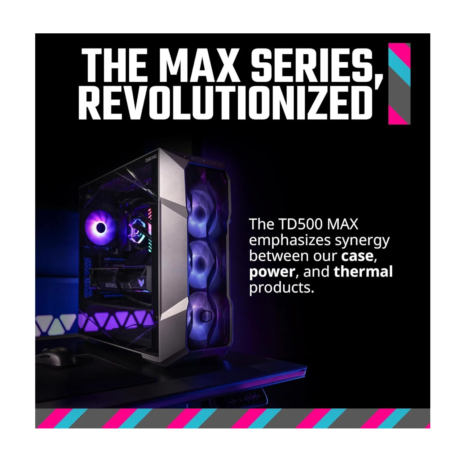 Cooler Master TD500 MAX ATX Mid-Tower PC Case with Atmos 360 MAX AIO Cooler - Image 8