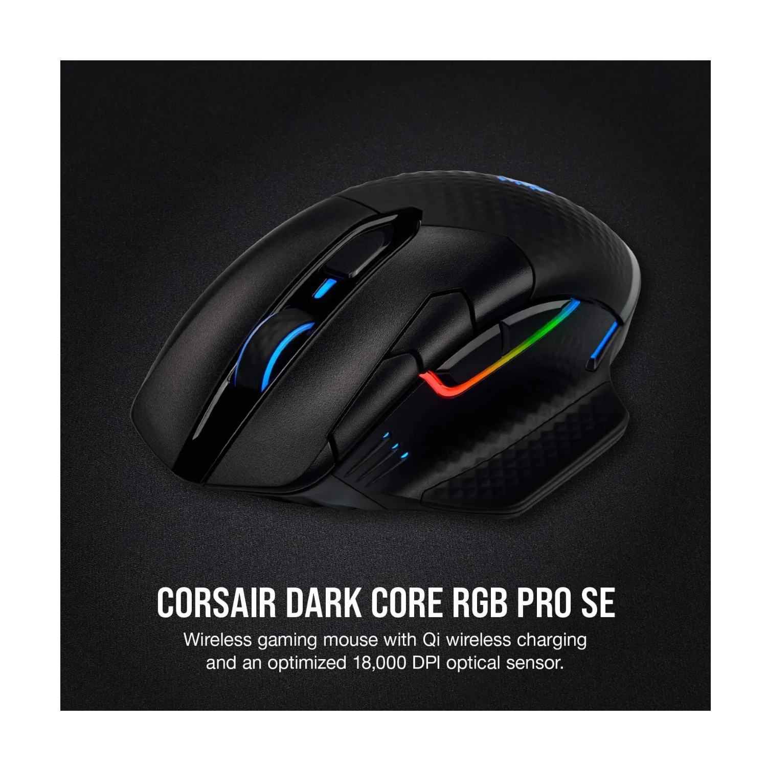 Corsair Dark CORE RGB PRO SE Wireless FPS/MOBA Gaming Mouse (Black) - Image 2