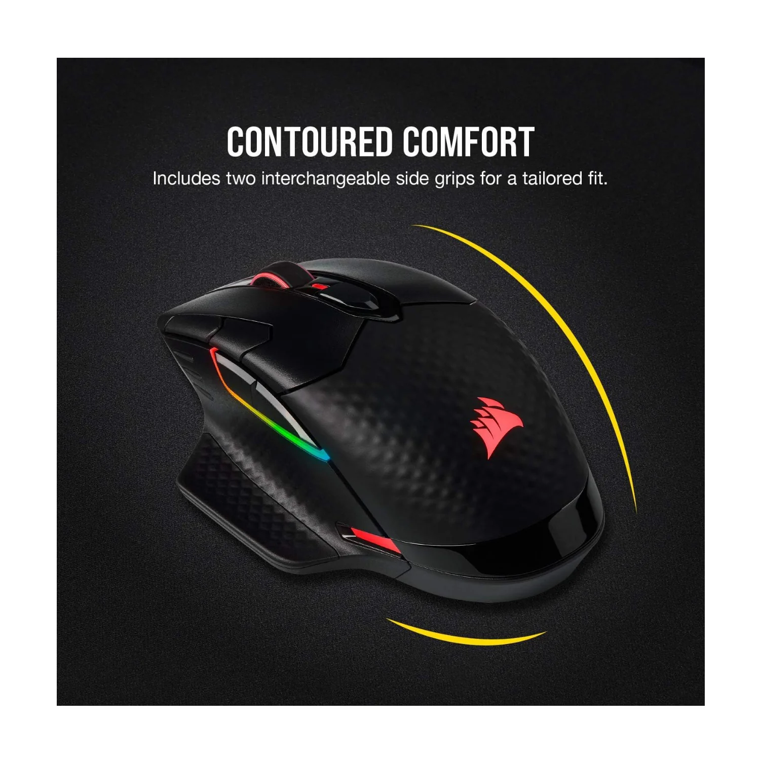Corsair Dark CORE RGB PRO SE Wireless FPS/MOBA Gaming Mouse (Black) - Image 6