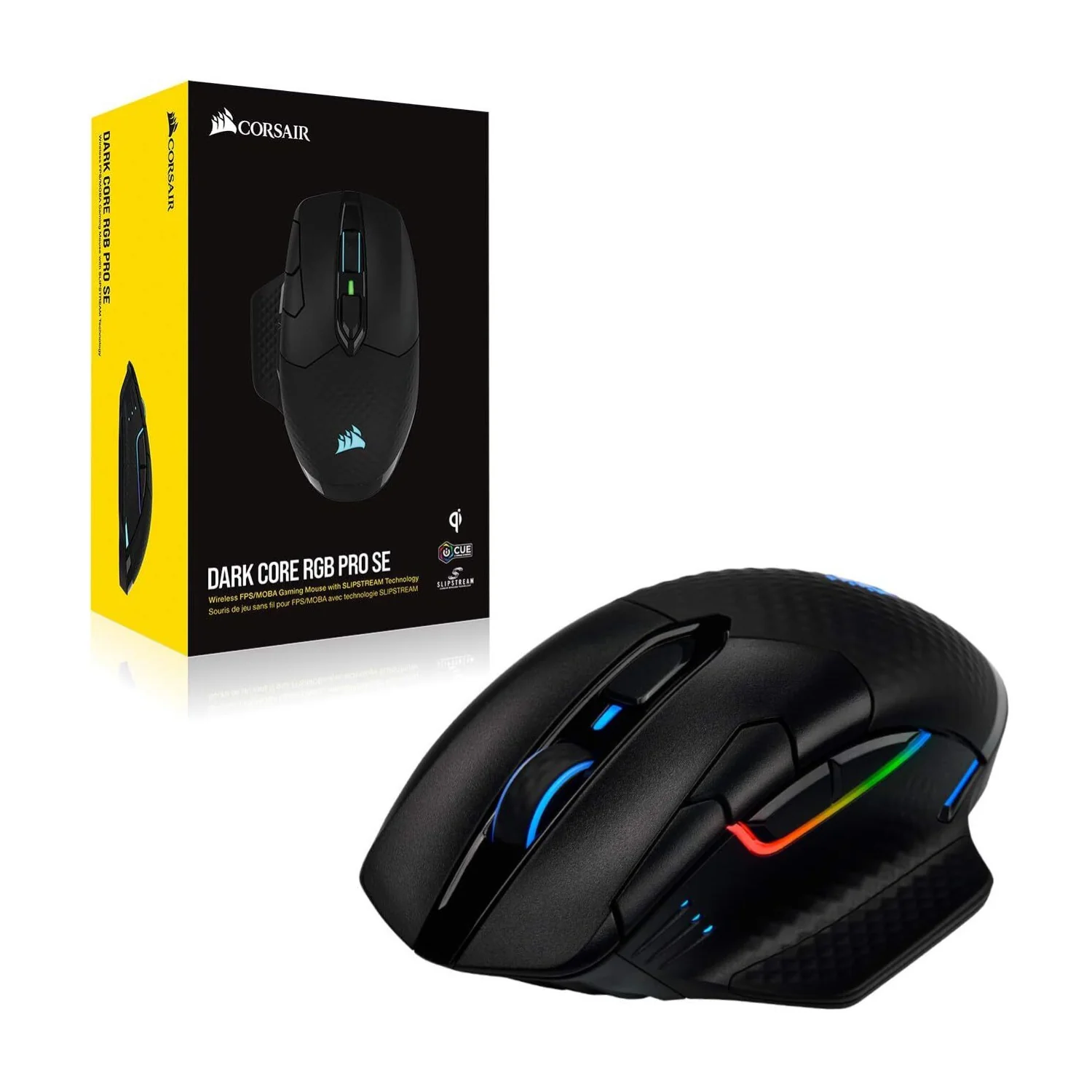 Corsair Dark CORE RGB PRO SE Wireless FPS/MOBA Gaming Mouse (Black) - Image 9