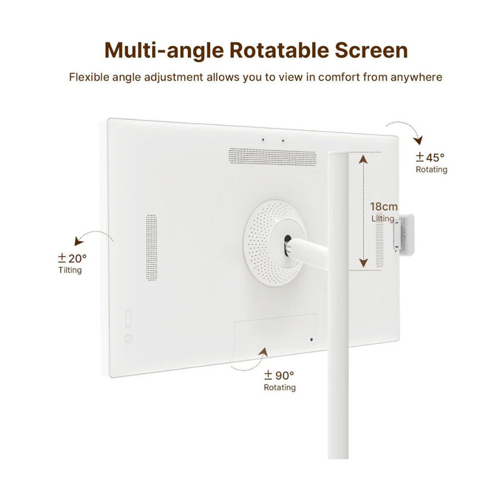 Cozyla 32 Inch Portable 4K Smart Tablet TV (White) - Image 3