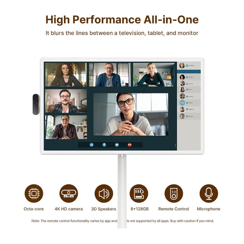 Cozyla 32 Inch Portable 4K Smart Tablet TV (White) - Image 5