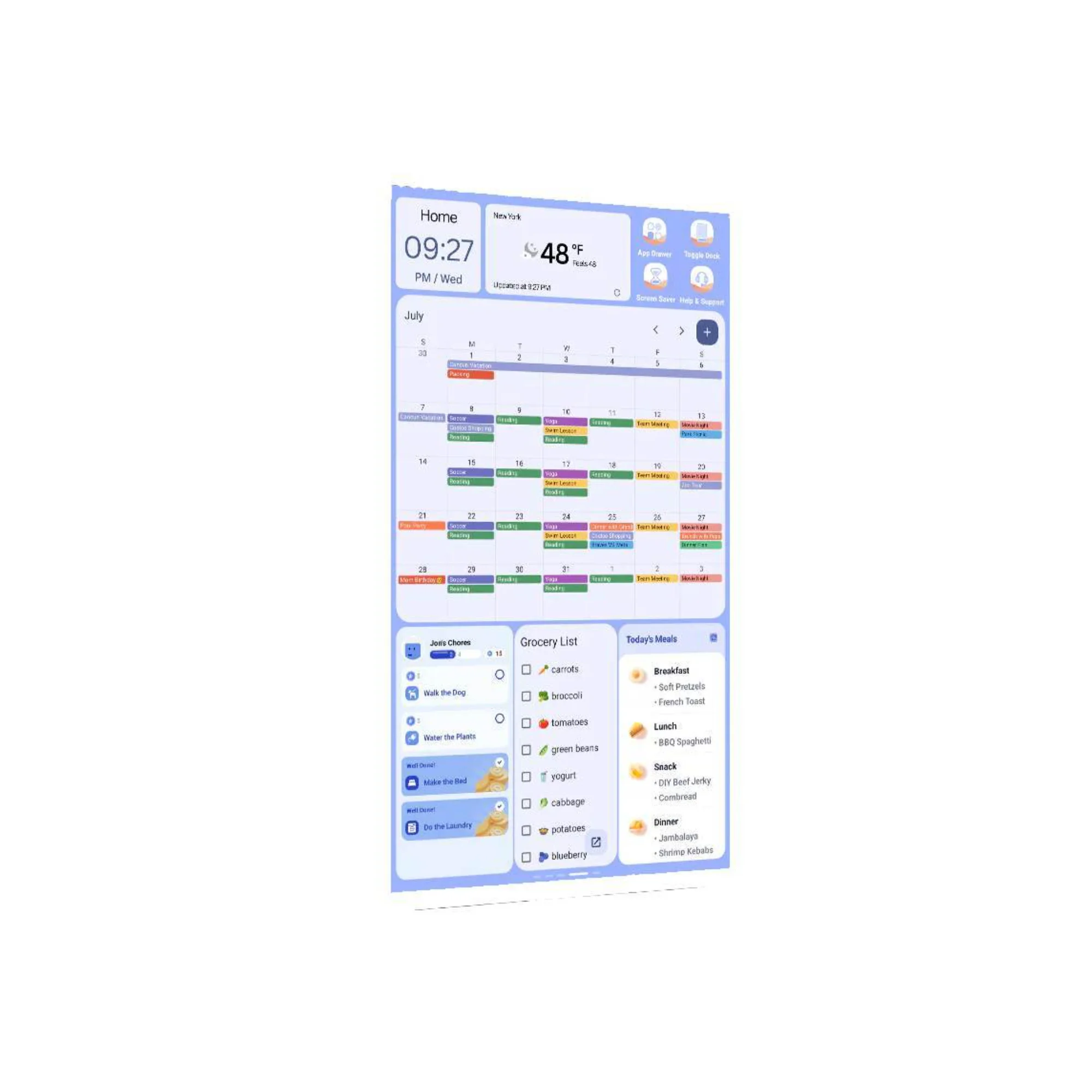 Cozyla Calendar Plus Gen 2 24-Inch LCD Touchscreen Family Calendar (White) - Image 2