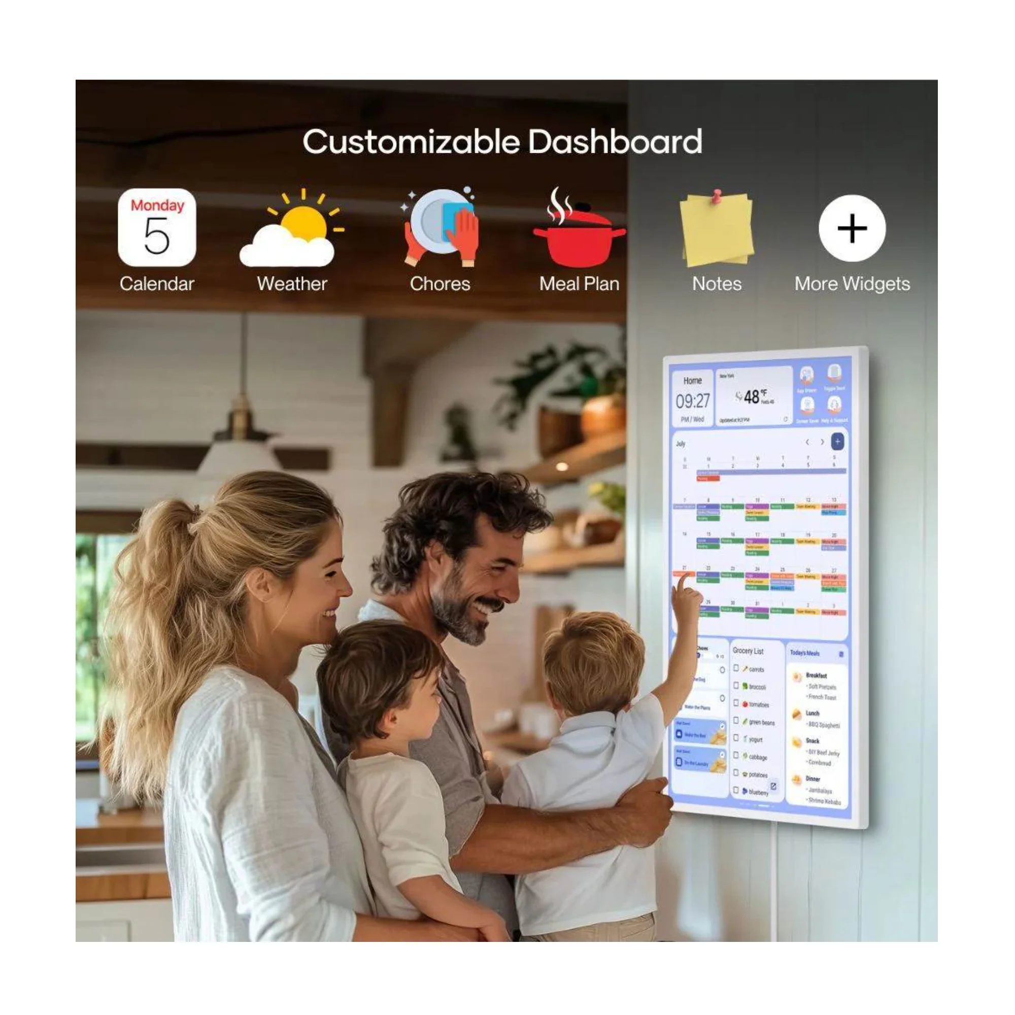 Cozyla Calendar Plus Gen 2 24-Inch LCD Touchscreen Family Calendar (White) (Open Box) - Image 9