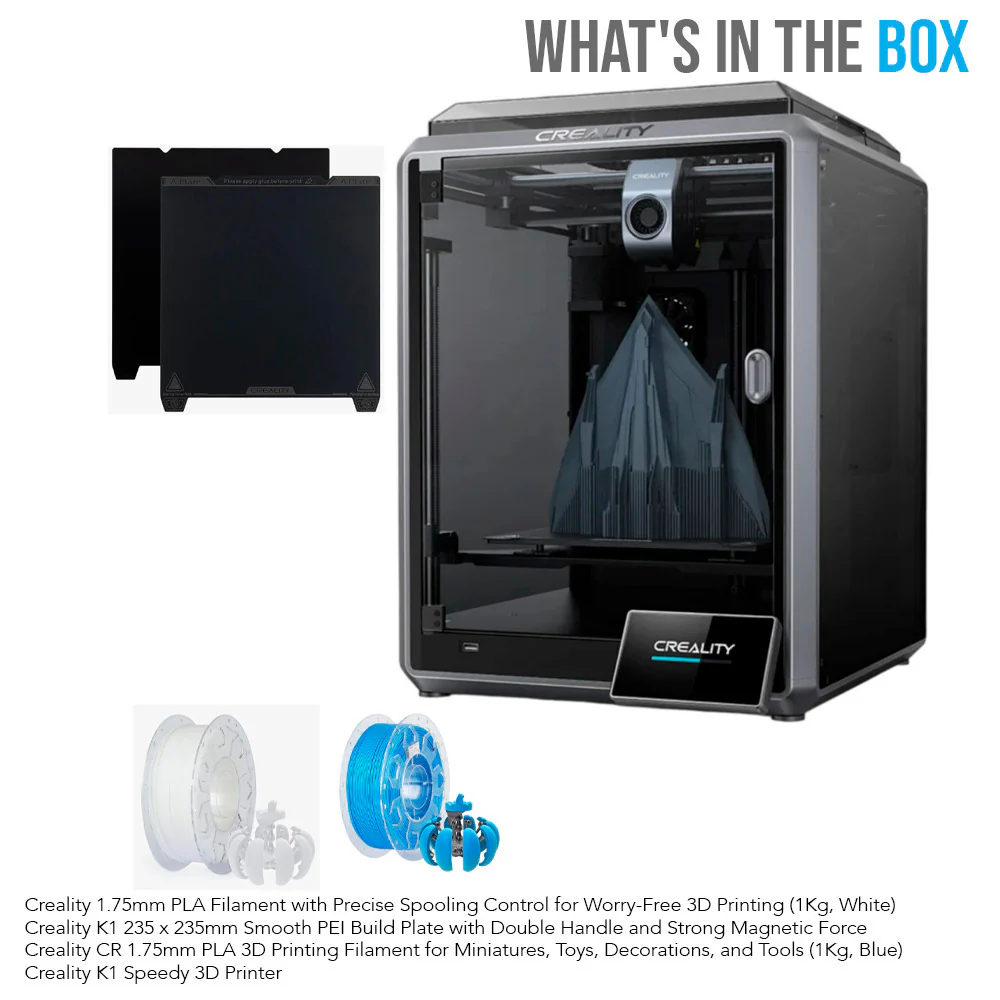 Creality K1 Eco-Friendly Hands-Free Auto Leveling Speedy 3D Printer with 1.75mm PLA Filament Bundle - Image 5