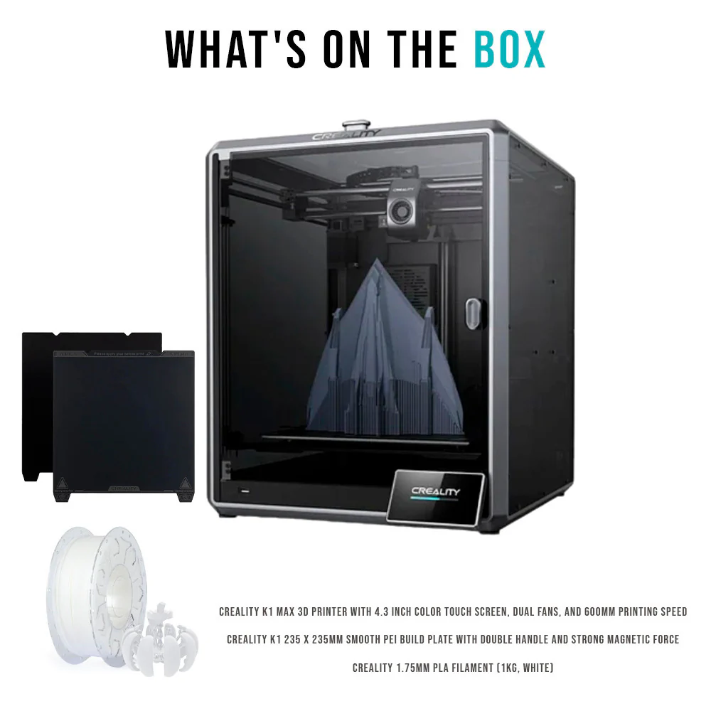 Creality K1 Max 3D Printer with Creality K1 Smooth PEI Build Plate Bundle - Image 7