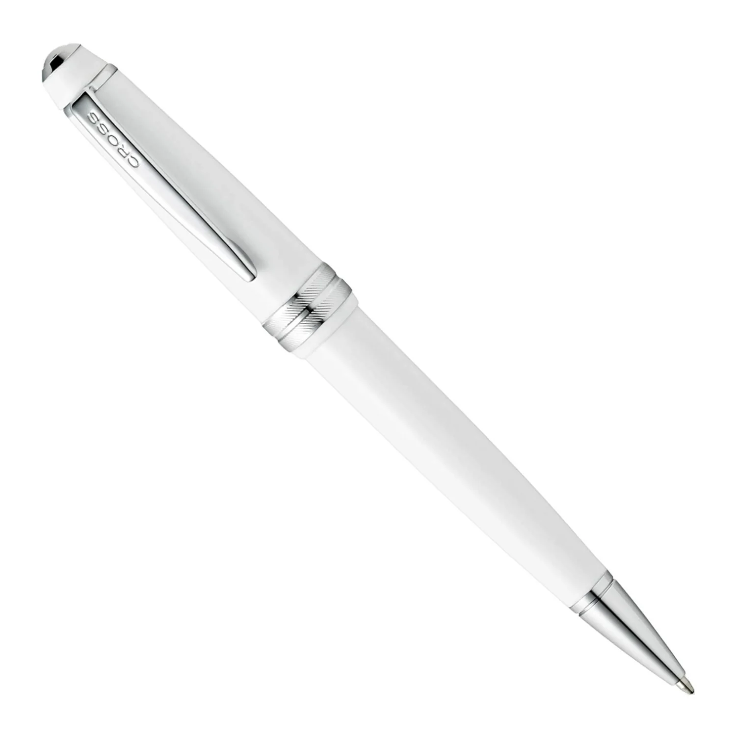 Cross Bailey Light Polished Resin Refillable Medium Ballpoint Pen with Gift Box (Glossy White) - Image 2