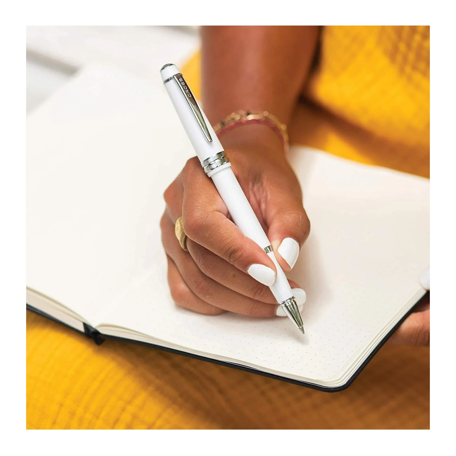 Cross Bailey Light Polished Resin Refillable Medium Ballpoint Pen with Gift Box (Glossy White) - Image 6