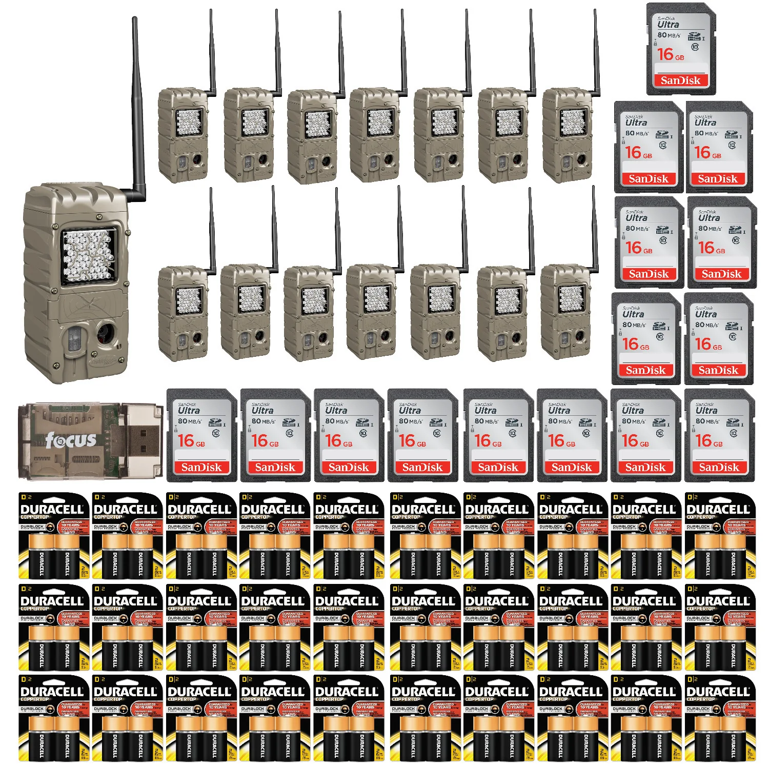Cuddeback 20MP G Powerhouse Black Flash CuddeLink Trail Cam & Accessories (15x)
