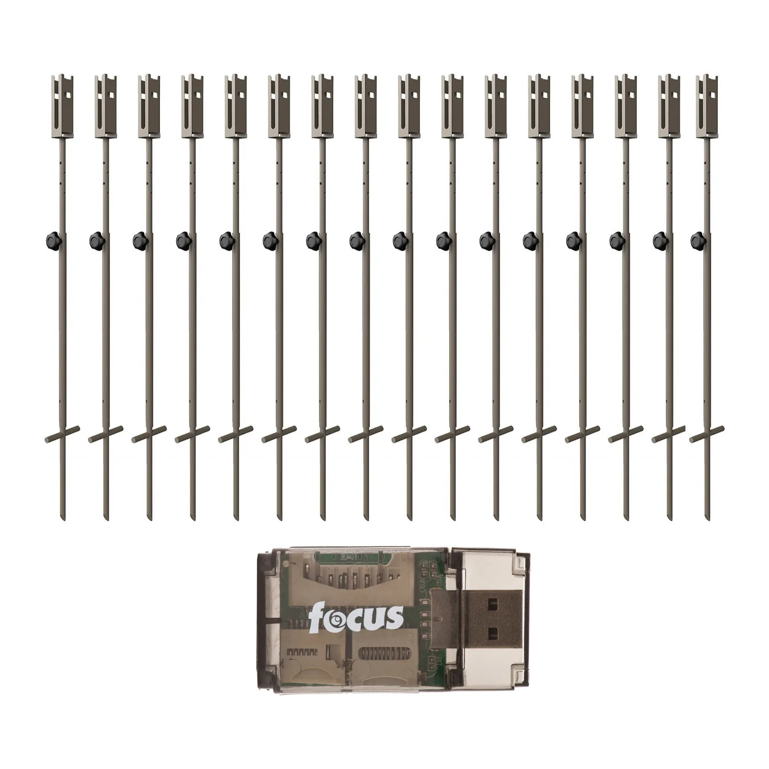 Cuddeback Genius Post Mount 2-Piece Trail Camera Holder (16-Pack) and USB 2.0 Card Reader