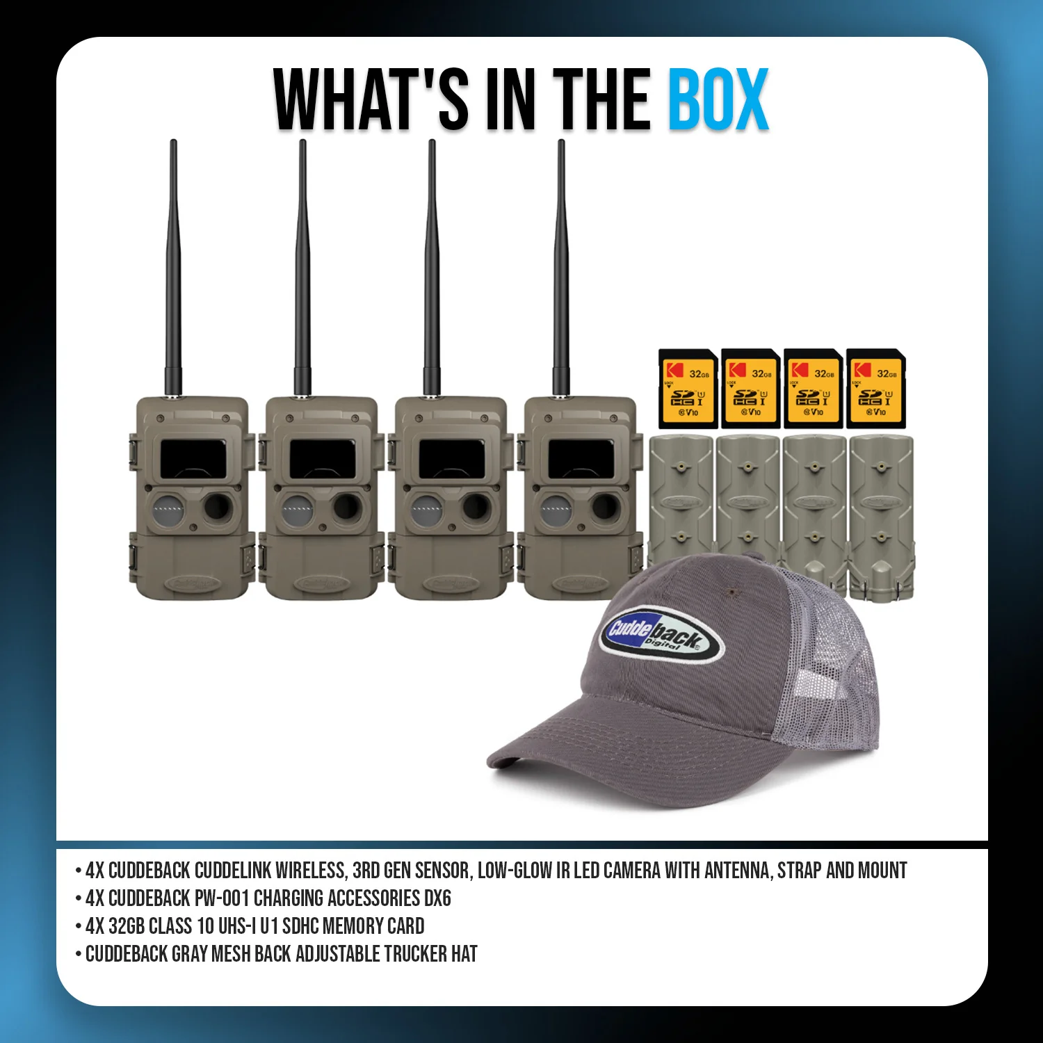 Cuddeback CuddeLink Wireless, Low-Glow IR LED Camera Bundle with Accessories - Image 7